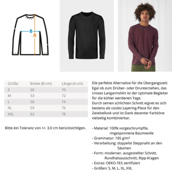 Rügen Lüttn Anker  - Unisex Long Sleeve T-Shirt