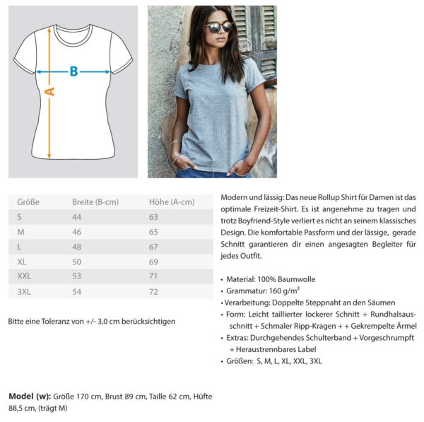 Rügen & Meer  - Damen RollUp Shirt