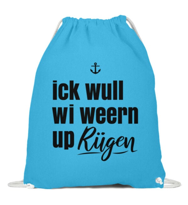 Ick wull Rügen - Baumwoll Gymsac-6242