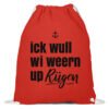 Ick wull Rügen - Baumwoll Gymsac-6230