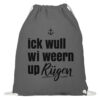 Ick wull Rügen - Baumwoll Gymsac-6760