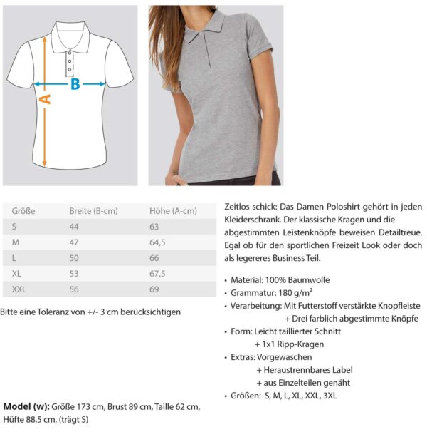 Rügen Lüttn Anker (Stick)  - Damen Poloshirt