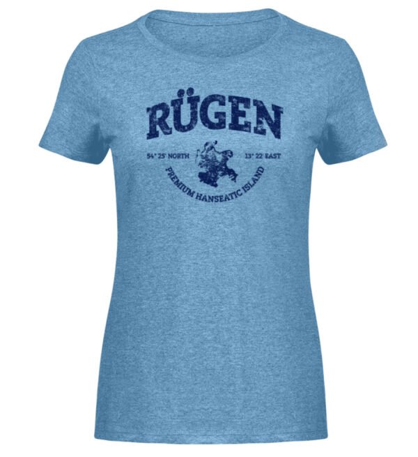 Rügen Island - Damen Melange Shirt-6806