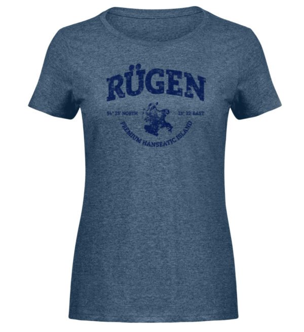 Rügen Island - Damen Melange Shirt-6803