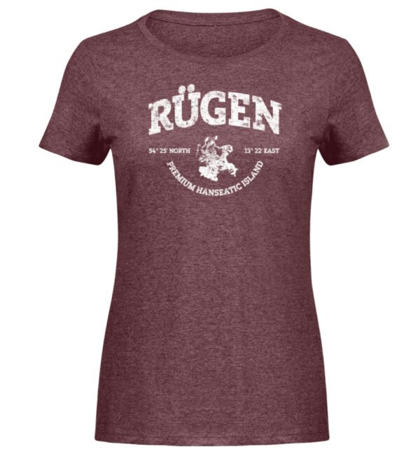 Rügen Island - Damen Melange Shirt-6805
