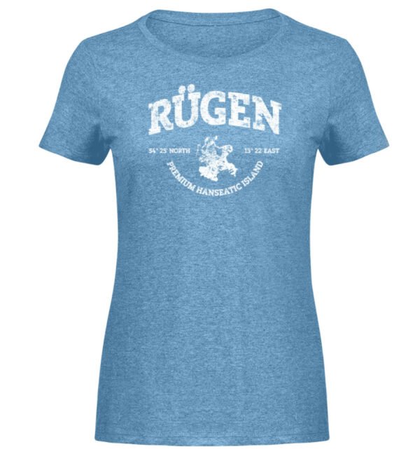 Rügen Island - Damen Melange Shirt-6806