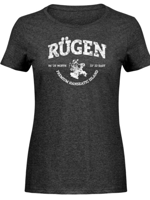 Rügen Island - Damen Melange Shirt-6808