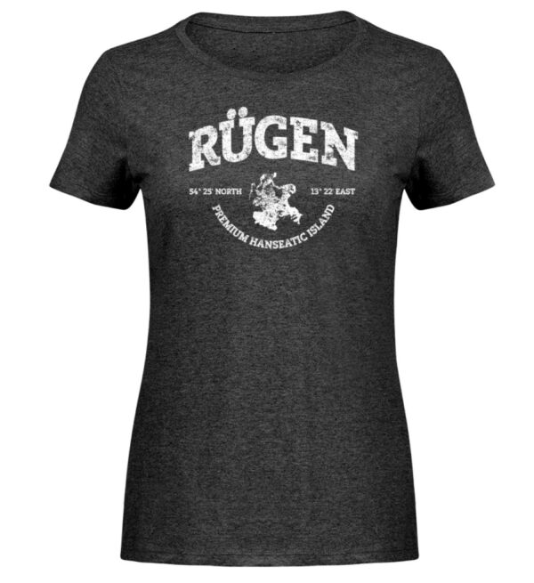 Rügen Island - Damen Melange Shirt-6808
