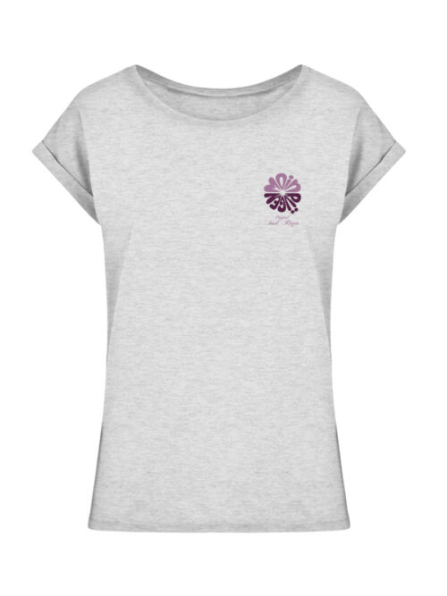 Moin Rügen Flowerpower - Ladies Extended Shoulder Tee-6892